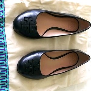 Black leather Tory Burch Lowell Ballet Flat SZ 8.5